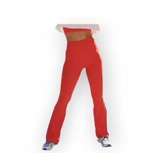 Free People Good Karma Red High Waisted Flare Leggings‎ Women’s Size M/L
